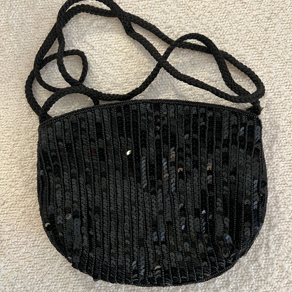 Beautiful Beaded Sequined Vintage Handbag - Picture 4 of 6